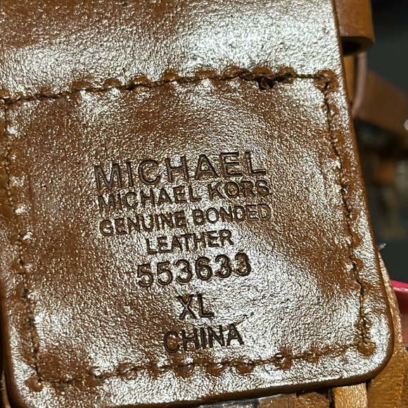 Micheal Kors Brown Woven Charm Belt - Picture 5 of 16